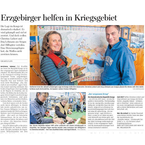 Erzgebirger helfen in Kriegsgebiet