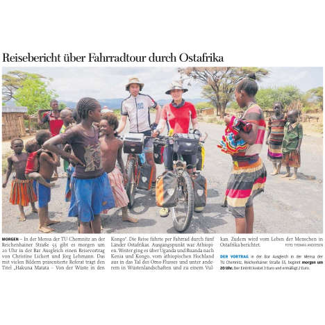 Reisebericht über Fahrradtour durch Ostafrika