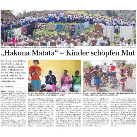 "Hakuna Matata" - Kinder schöpfen Mut