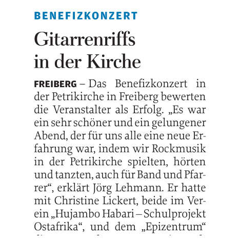 Gitarrenriffs in der Kirche