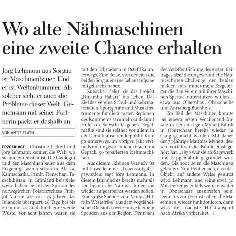 Wo alte Nähmaschinen eine zweite Chance erhalten